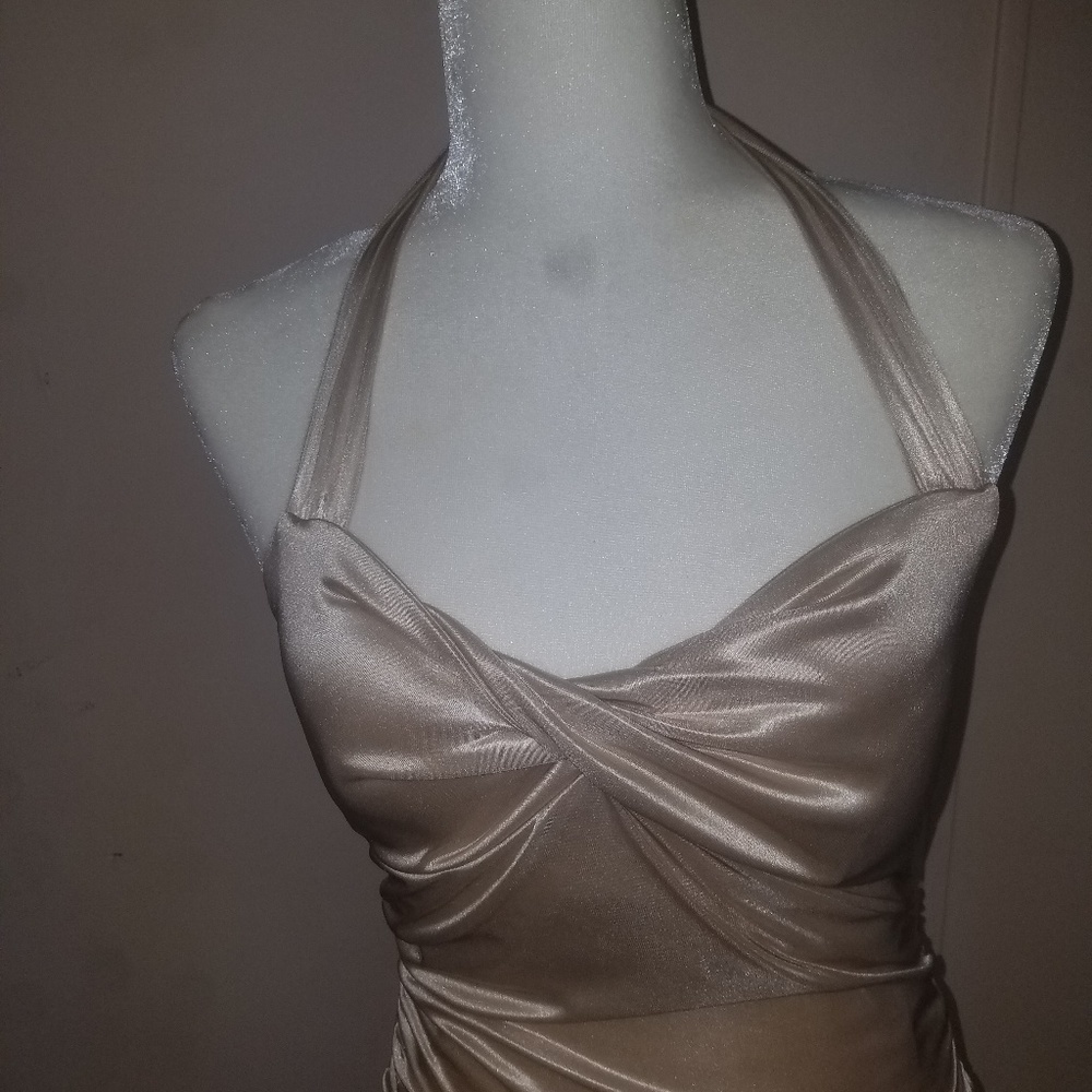 Champaign colored dress. Worn a couple times.